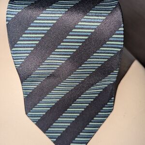 Striped Black and Blue Men's Tie